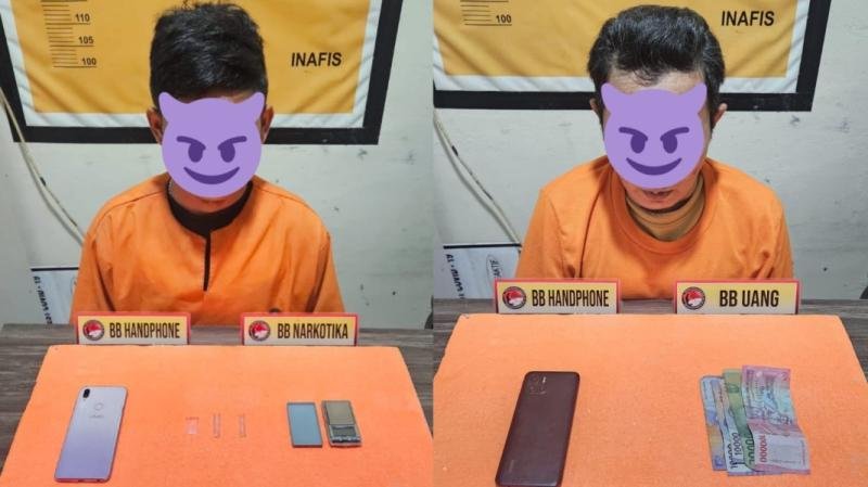 Satres Narkoba Polres Inhil Tangkap Dua Pengedar Sabu di Tembilahan