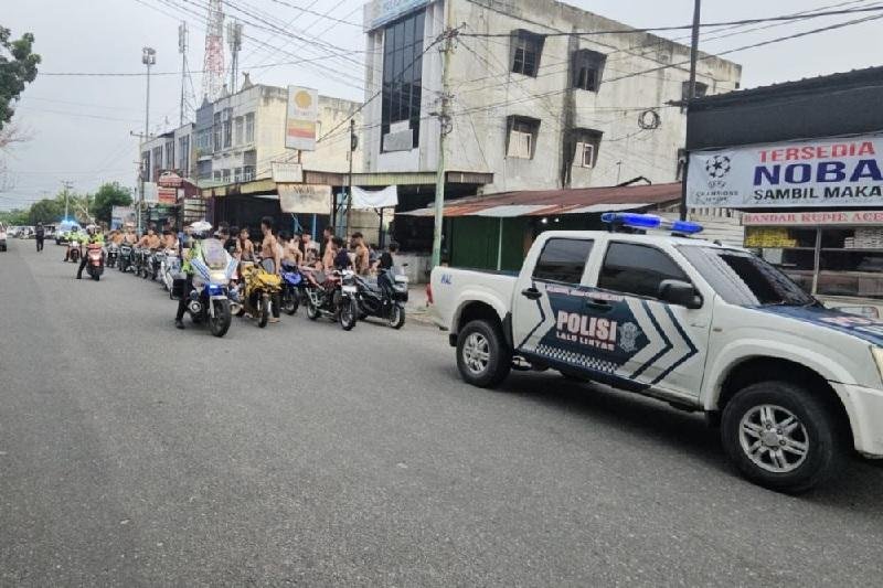 Razia Balap Liar, 28 Motor Diamankan Satlantas Polresta Pekanbaru