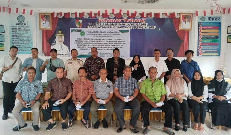 Edukasi Warga Limbungan Baru, Prodi Magister Ilmu Hukum Unilak Gelar PKM Perlindungan Kekayaan Intelektual Komunal